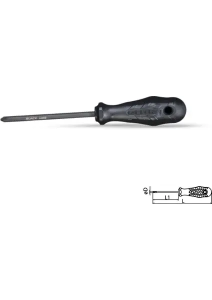 Izeltaş 13000 005120 6X100 Ph2 Black Line Yıldız Uçlu Tornavida