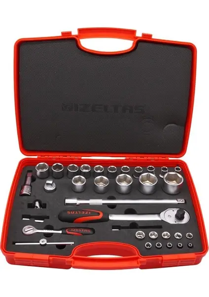 Izeltaş 1/4” - 1/2” Altı Köşe Lokma Anahtar Takımı 35 Parça 1113 00 1038