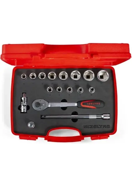 Izeltaş 1113 00 2017 1/2” Altı Köşe Lokma Anahtar Takımı (17 Parça, Mm)