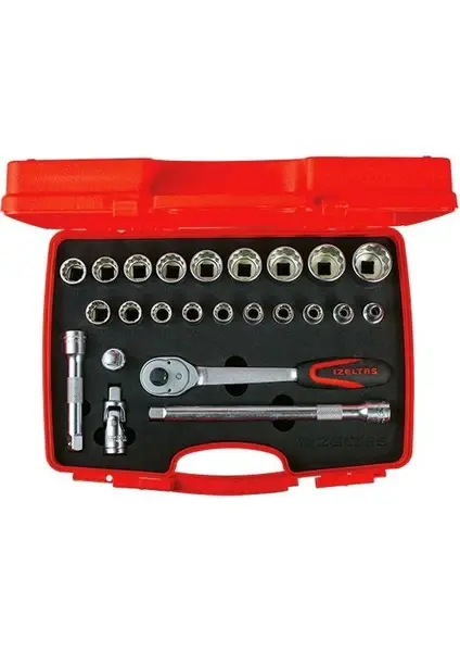 Izeltaş 1114 00 6024 1/2” On Iki Köşe Lokma Anahtar Takımı (24 Parça, Mm)