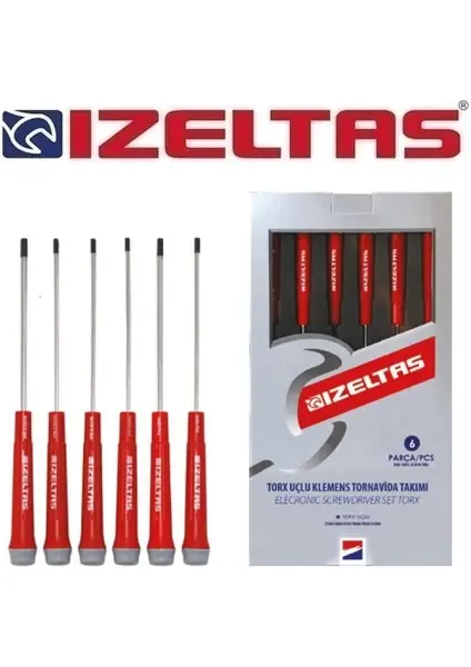 Izeltaş 6 Parça Elektronikçi Tip (Klemens) Torx Uçlu Tornavida - 4530 00 1006