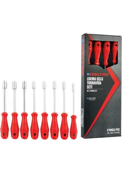 Izeltaş 4770 00 8108 Lokma Uçlu Tornavida Takımı (8 Parça, Mm)