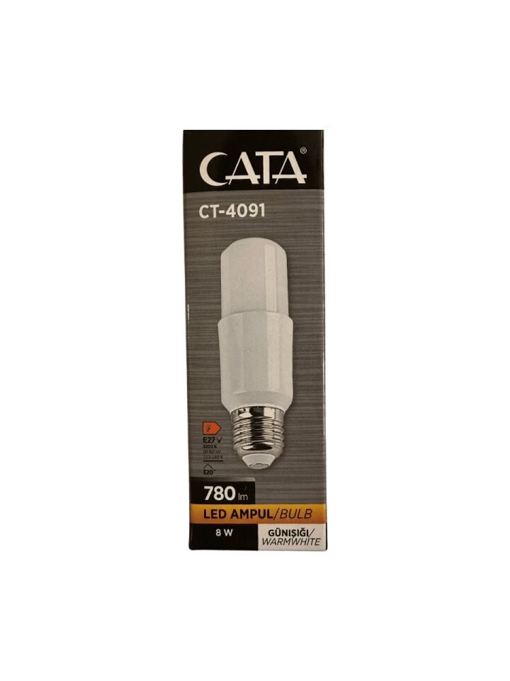 Cata CT-4091 8W 3200K (Günışığı) E27 Duylu LED Ampul
