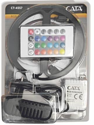 Cata CT-4557 Rgb Şerit Led Set 5 Mt Rgb Led 3 Renk+Trafo+ Kumanda