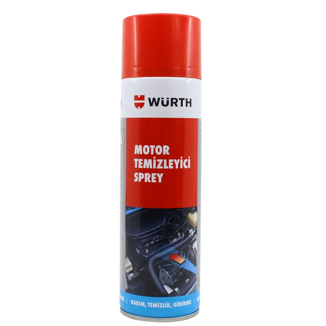 Würth Motor Temizleyici Sprey 500 ml – Etkili Yağ ve Kir Temizleyici