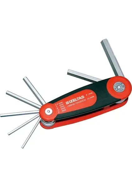 Izeltaş 4912 00 3107 Kaset Allen Anahtar Takımı (7 Parça, Mm)