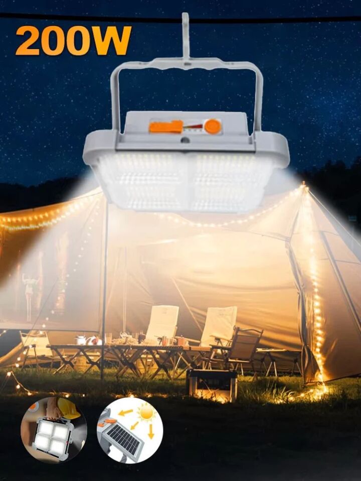 Cata CT-4698 200W 6400K Taşınabilir Şarjlı Solar Projektör