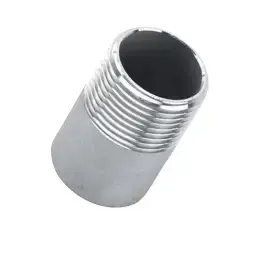 Paslanmaz Nipel Siyah Tek Taraflı Dişli Boru Parçası