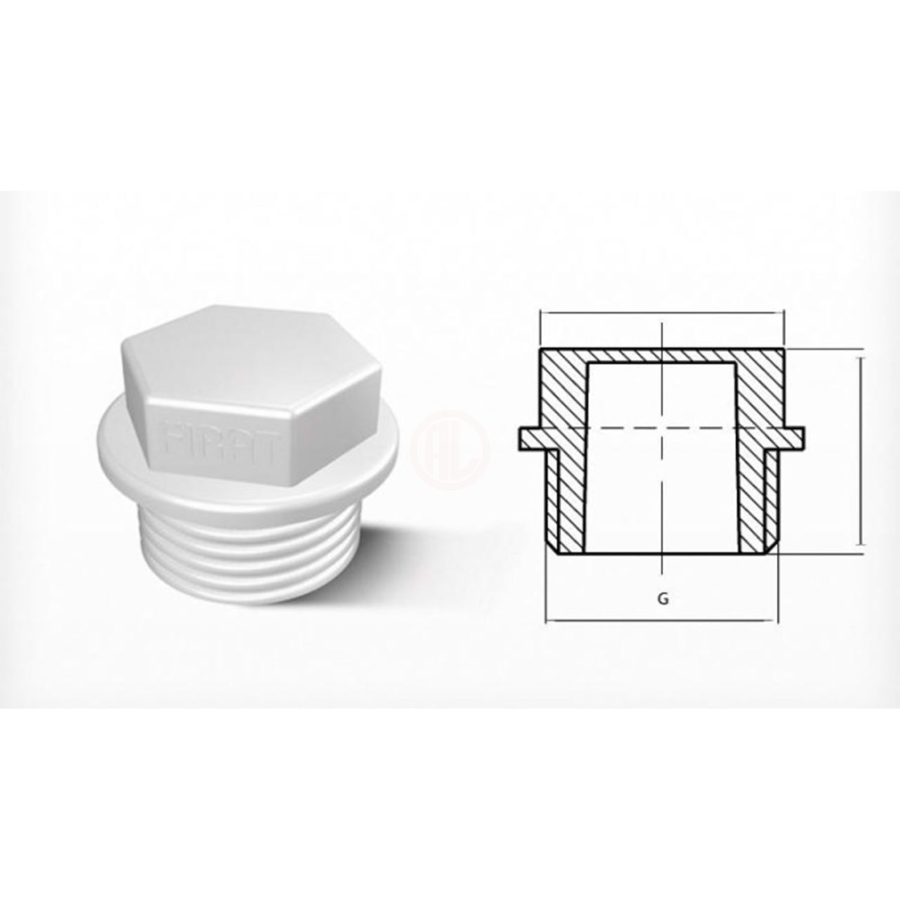 PPRC 20mm Uzun Tip Kör Tapa (10 Adet)