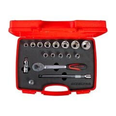 1/2” Altı Köşe Lokma Anahtar Takımı (17 Parça, mm)