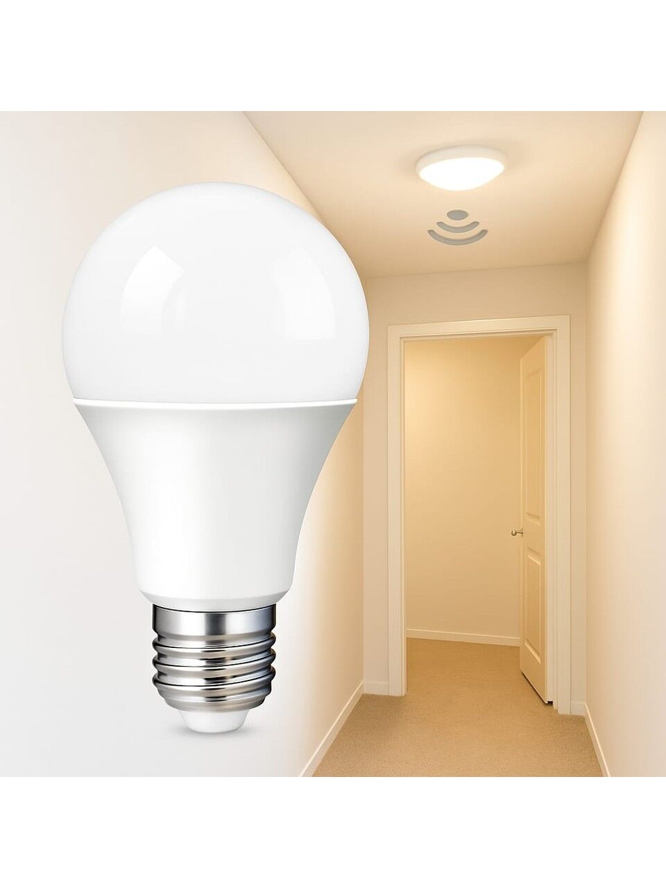 CATA CT 4259 Led Ampul 12W Haraket Sensörlü 6400K Beyaz Işık E27 Duy