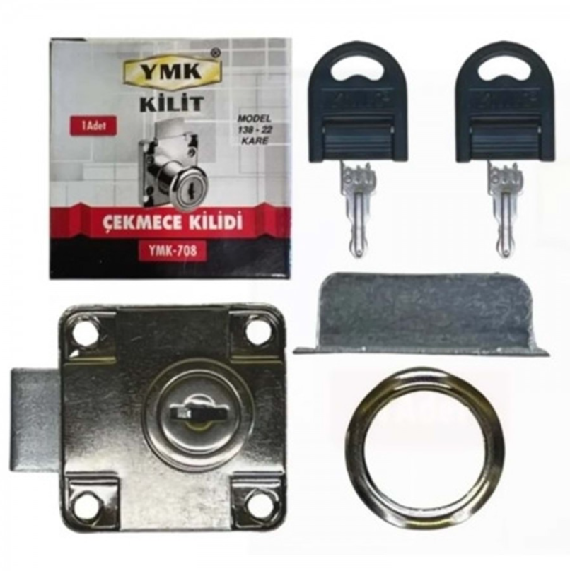 Yuma Kare Çekmece Dolap Kilidi