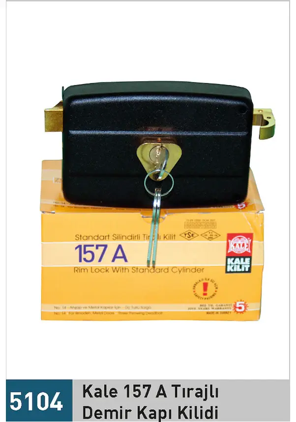 Kale 157/A Silindirli Trajlı Kilit 14 Cm Bina Giriş Kilidi