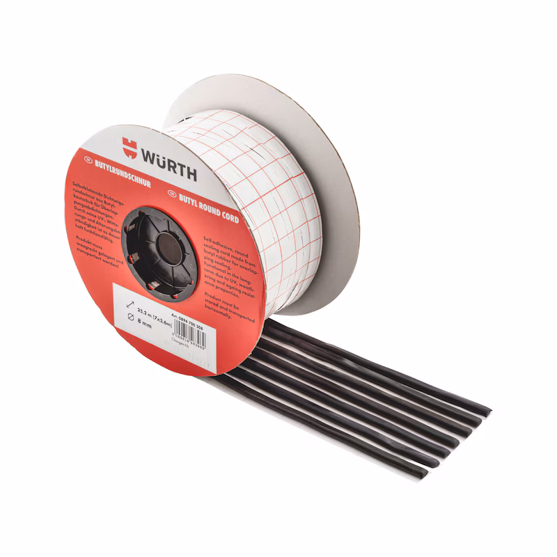 Yuvarlak bütil sızdırmazlık fitili