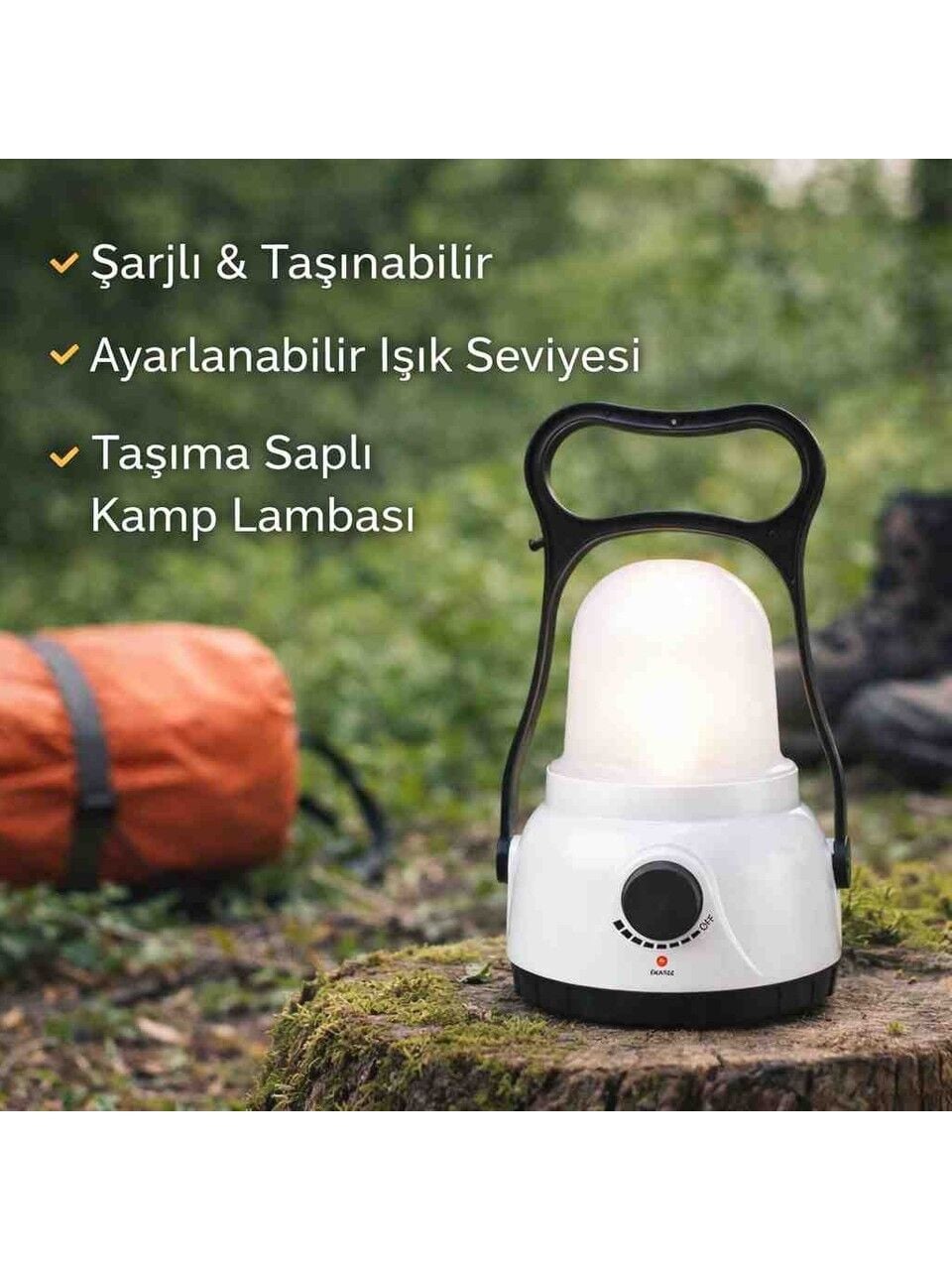 ATA CT 9950 8W Gemici El Feneri Dimmerli 6400K Beyaz Işık