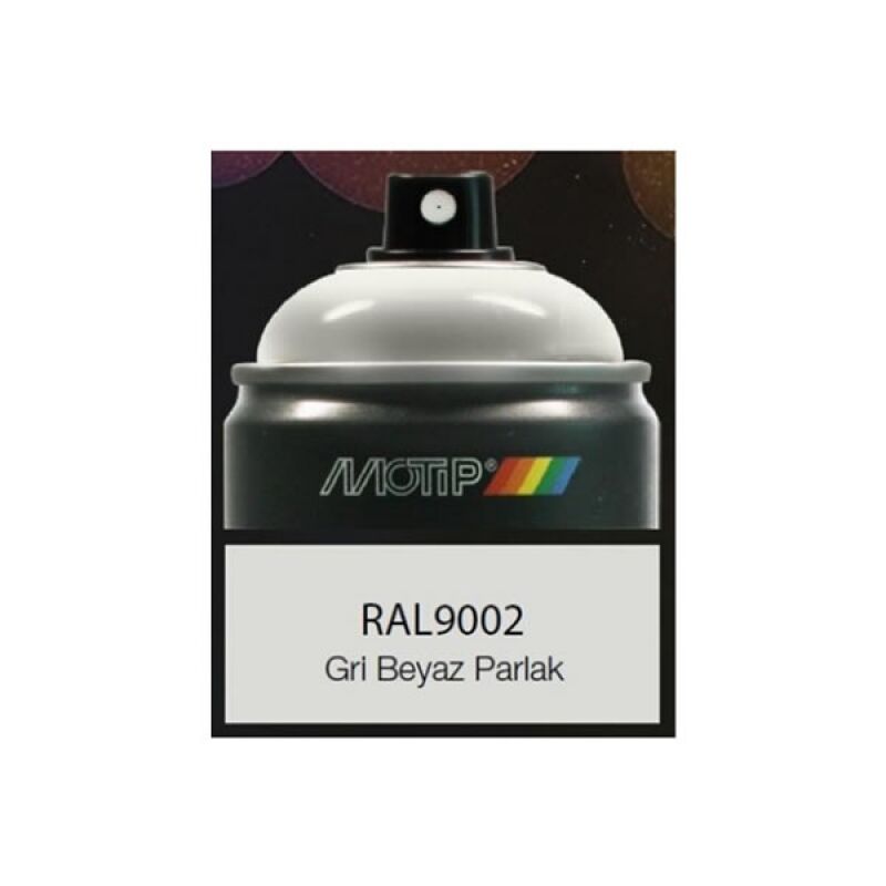 Motip Carat RAL9002 Gri Beyaz Parlak Sprey Boya 400 ml