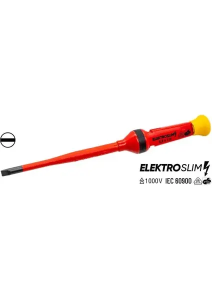 Izeltaş 1000V Izoleli Elektro Slim Düz Uçlu Tornavida 14000 005328
