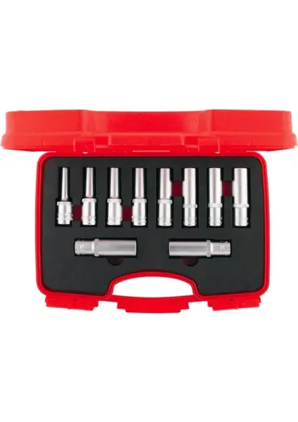 İzeltaş 1108 00 6010 1/2'' Altı Köşe Derin Lokma Takımı 10 Parça