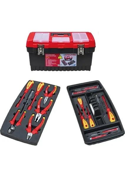 Izeltaş 8440 00 1023 19” Plastik Takım Çantası Elektrikçi Set ( 23 Parça)